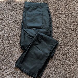 Black Coated Flare Pants